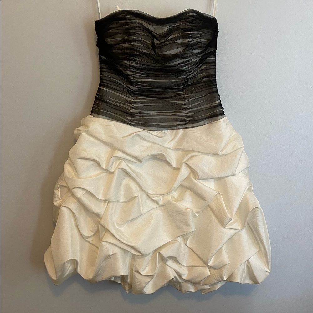 Impression Bridal Black and White Layer Dress
